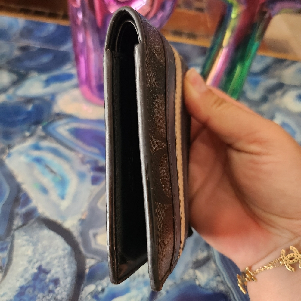 Coach leather signature men's wallet - Picture 7 of 8